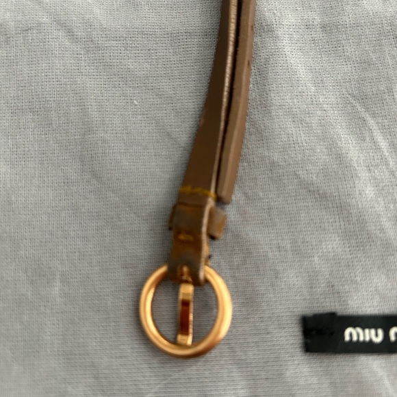 Miu Miu brown leather belt w/chain - Picture 5 of 7